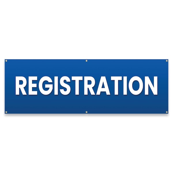 Registration Banner Concession Stand Food Truck Single Sided